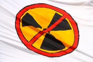 Bandeira de material radioativo