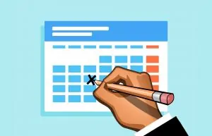 Calendário para agendamento de envio internacional 